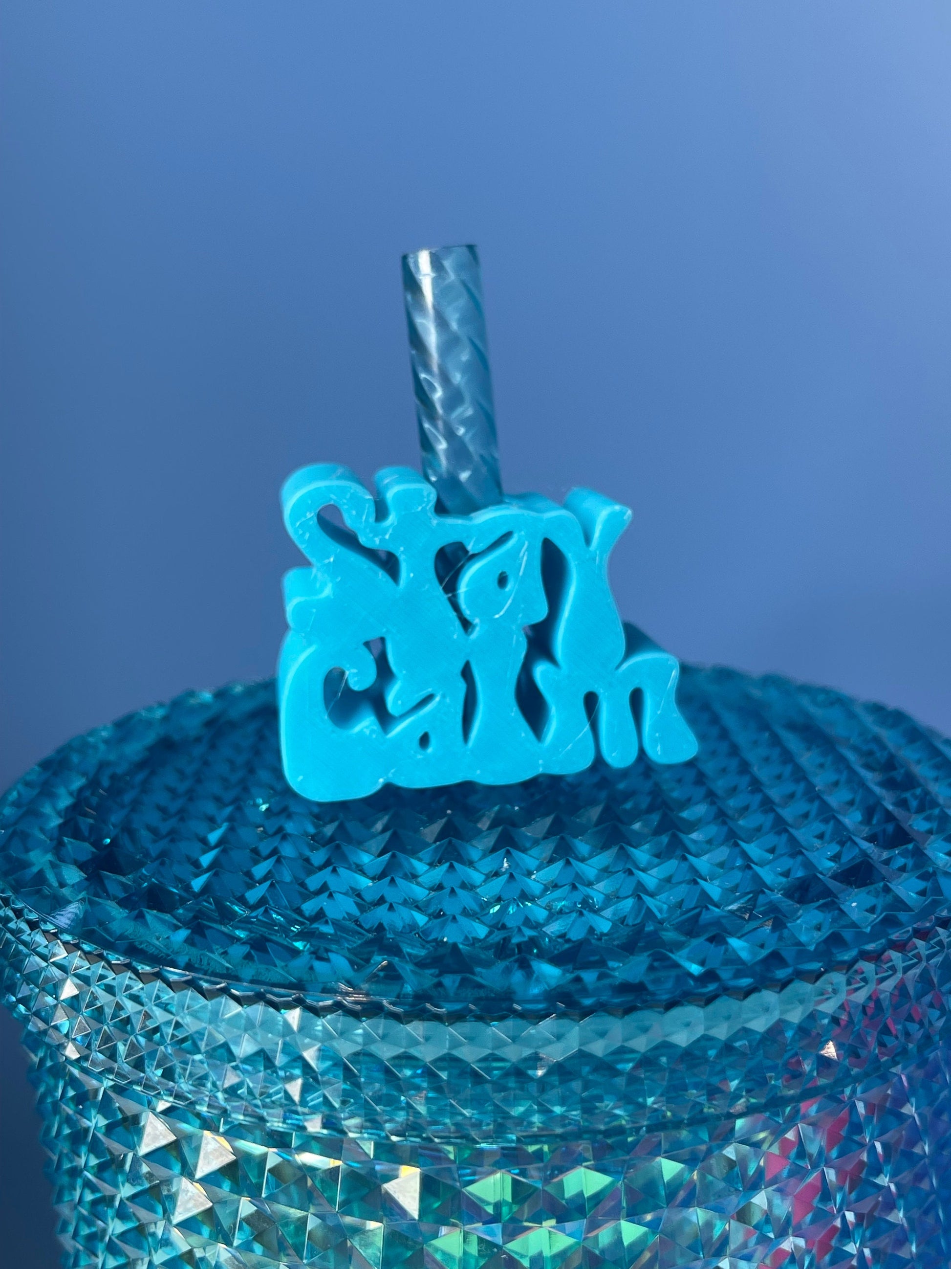 Stay Calm Straw Topper | Straw Buddy | Straw Charm | Positive Words