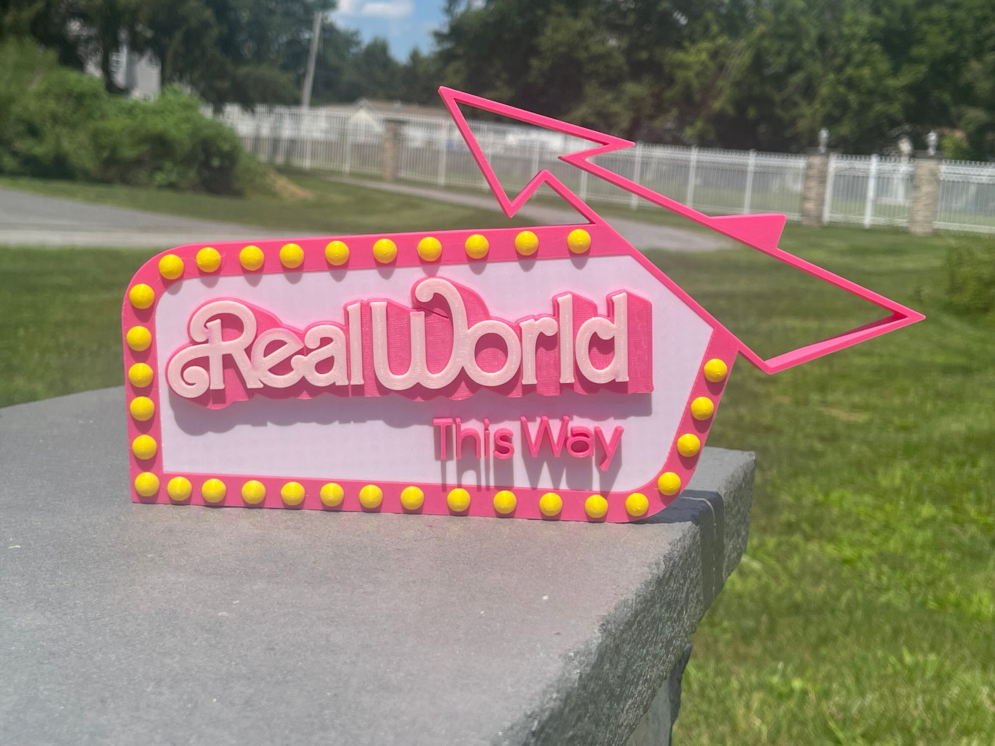 Real World Sign | Doll Inspired Party | Doll Room Decor