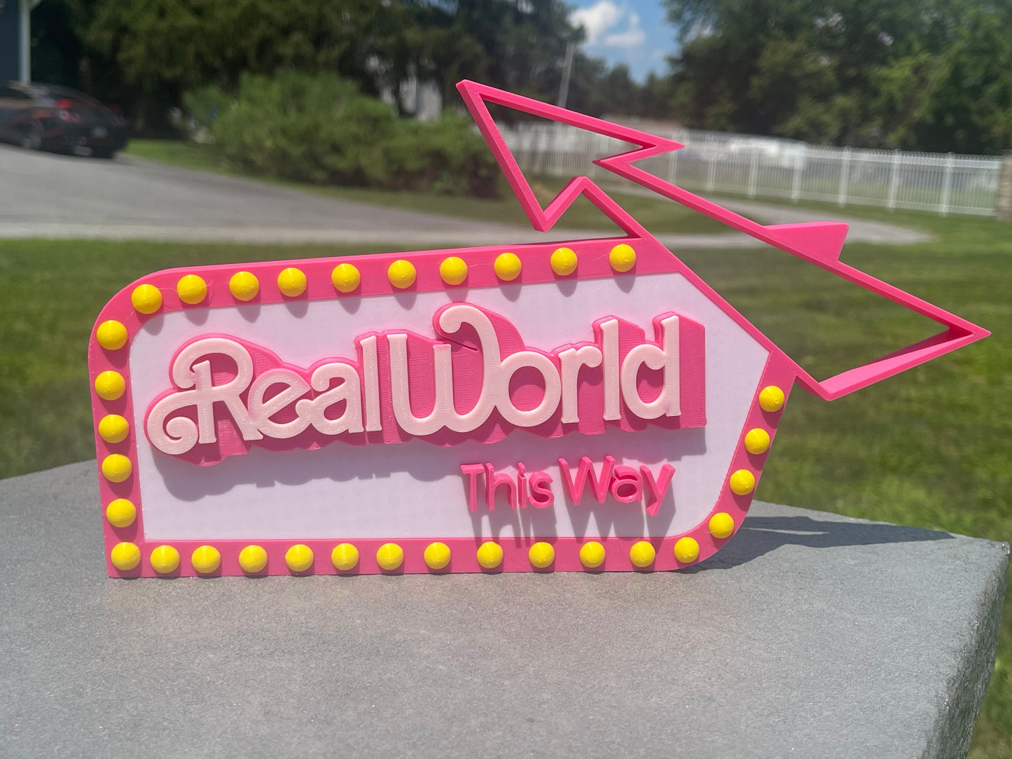 Real World Sign | Doll Inspired Party | Doll Room Decor