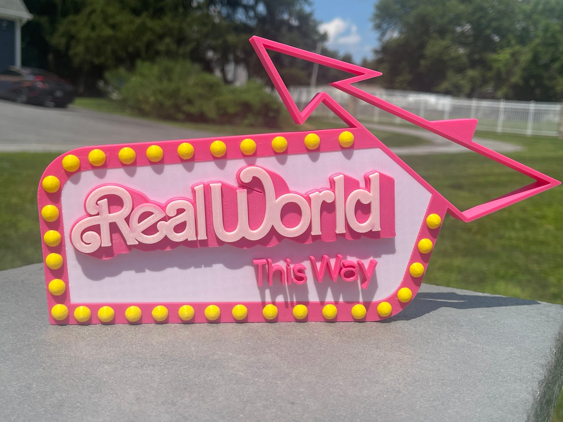 Real World Sign | Doll Inspired Party | Doll Room Decor