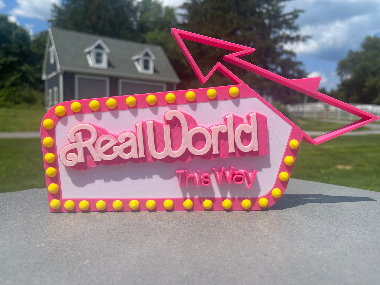 Real World Sign | Doll Inspired Party | Doll Room Decor