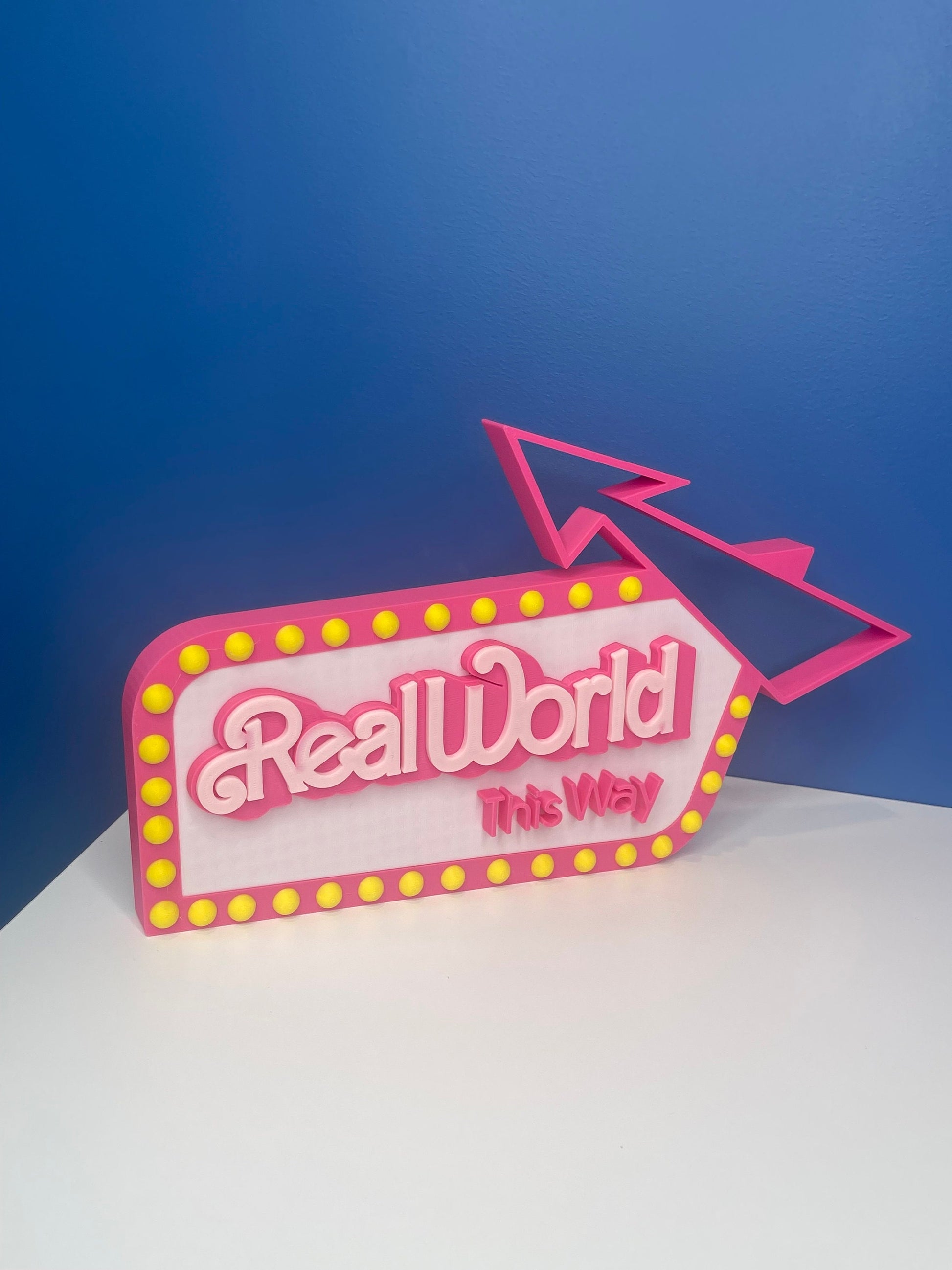 Real World Sign | Doll Inspired Party | Doll Room Decor