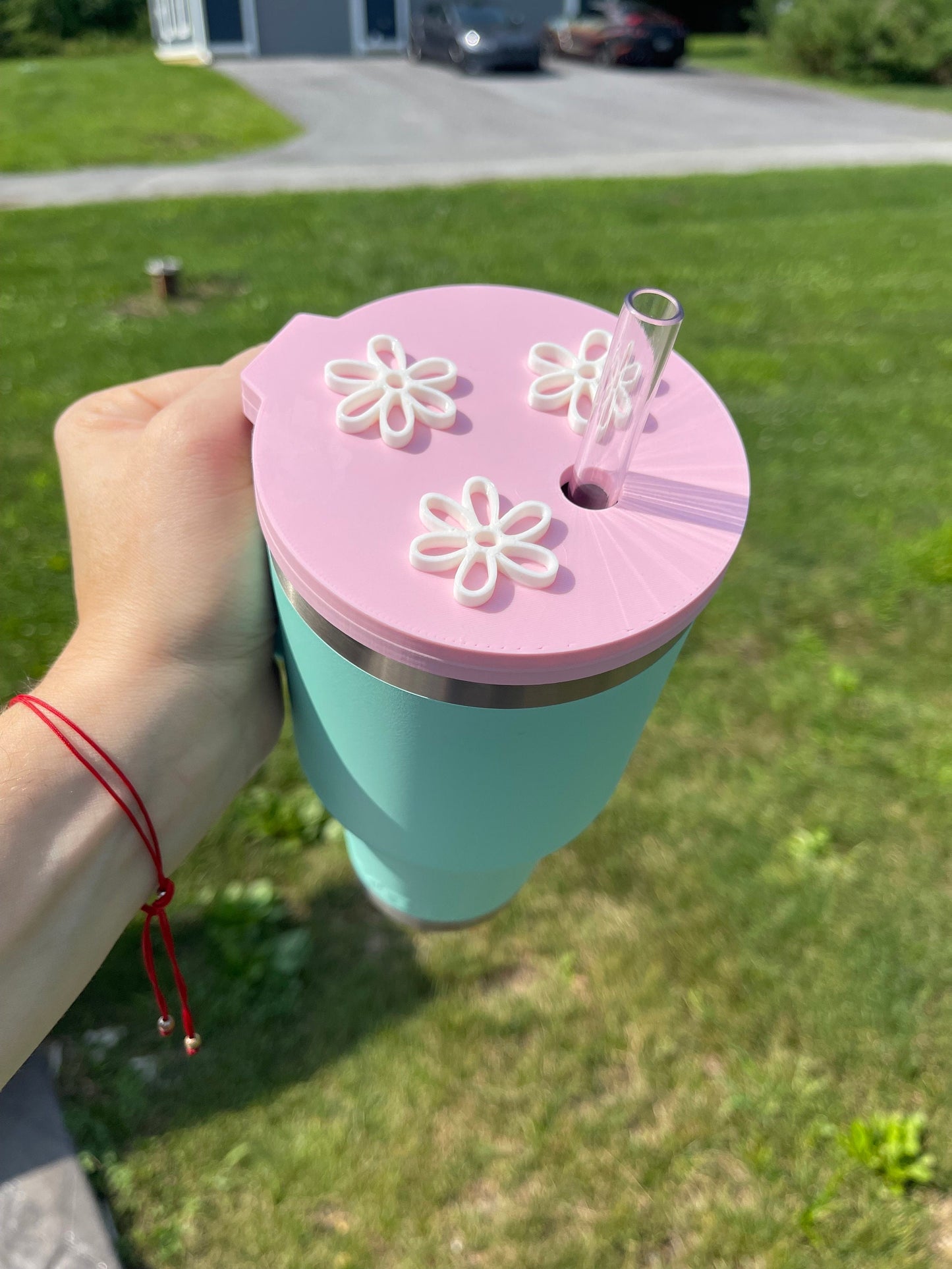 Flower Lid Yeti Rambler Tumbler | Yeti Cup Charms | Custom Lid Topper |