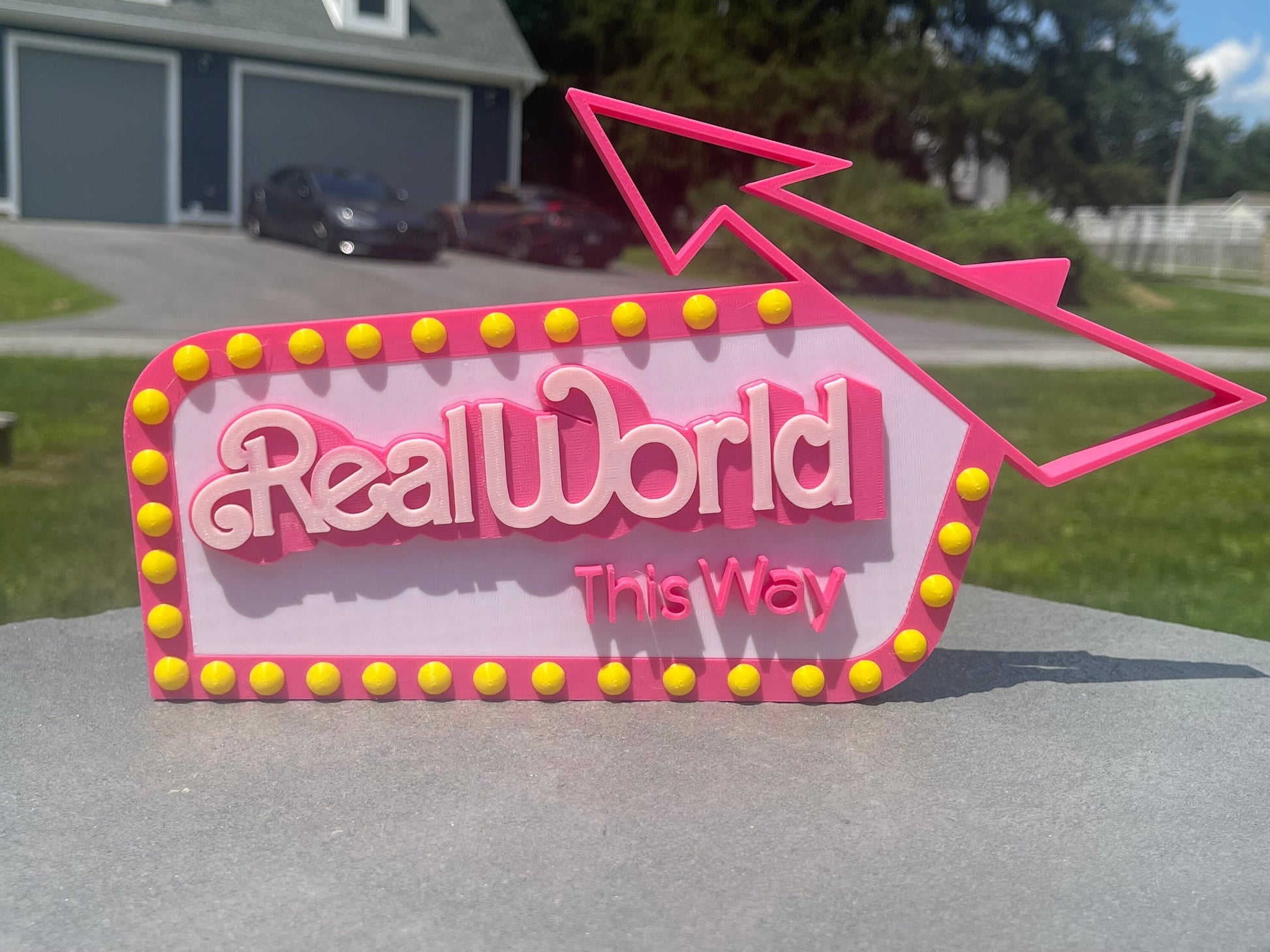 Real World Sign | Doll Inspired Party | Doll Room Decor