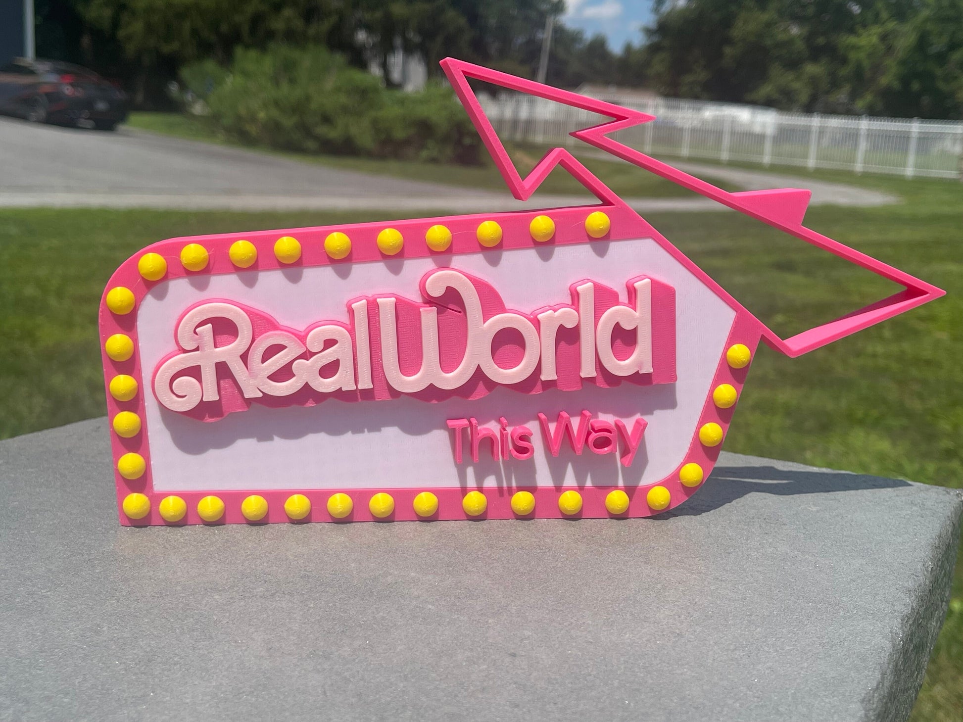 Real World Sign | Doll Inspired Party | Doll Room Decor