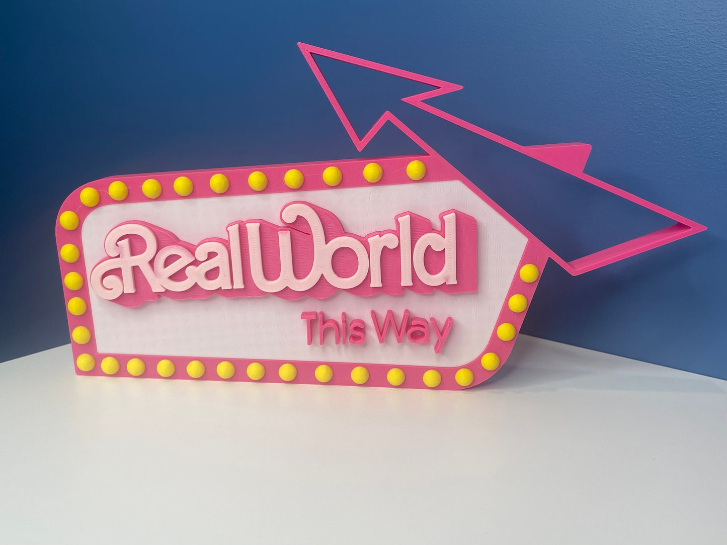 Real World Sign | Doll Inspired Party | Doll Room Decor