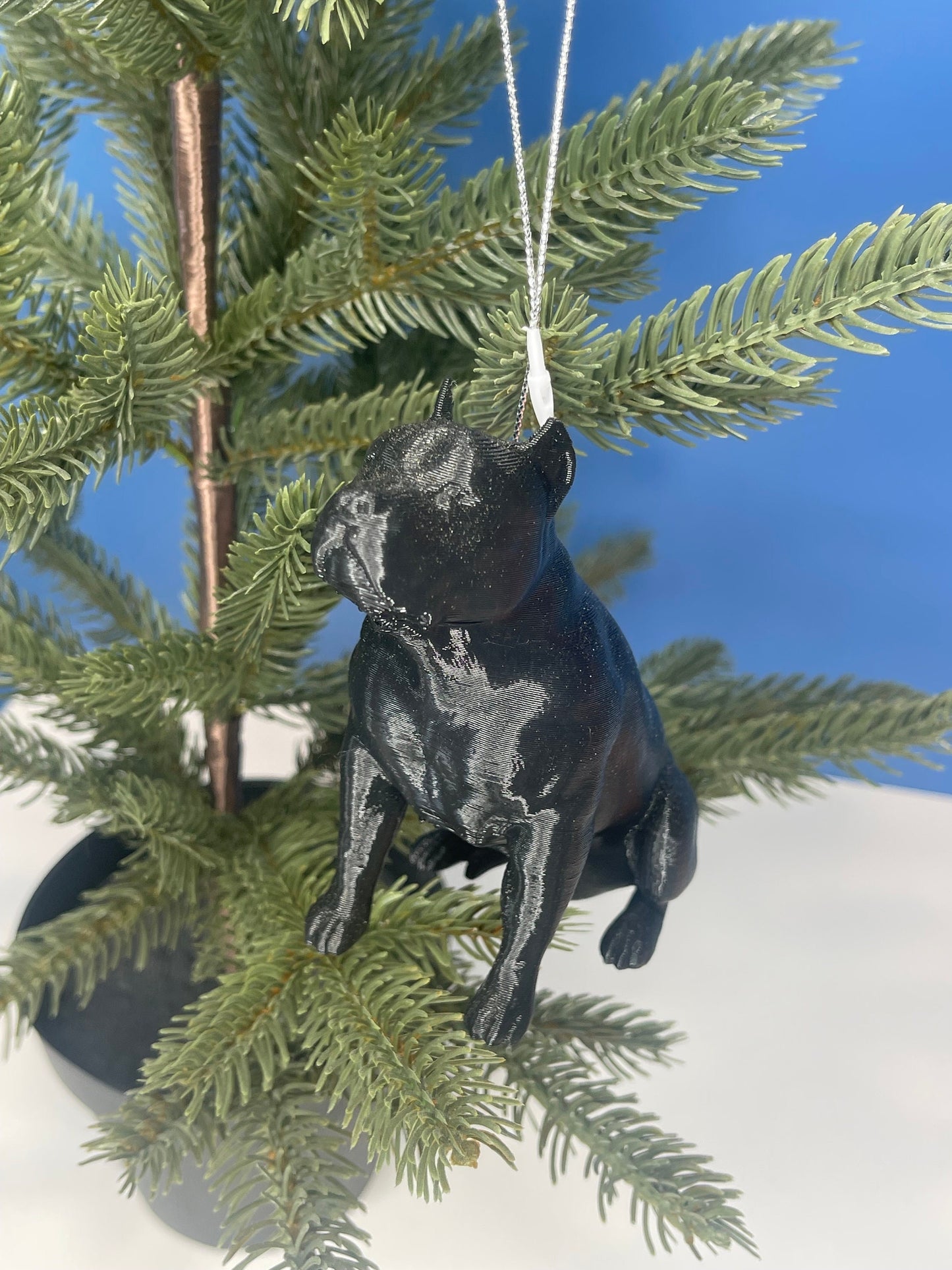 Ornament, Pitbull Statue, Pitbull with Cropped Ears, Pitbull Gifts, Pitbull Mom, Dog Statues