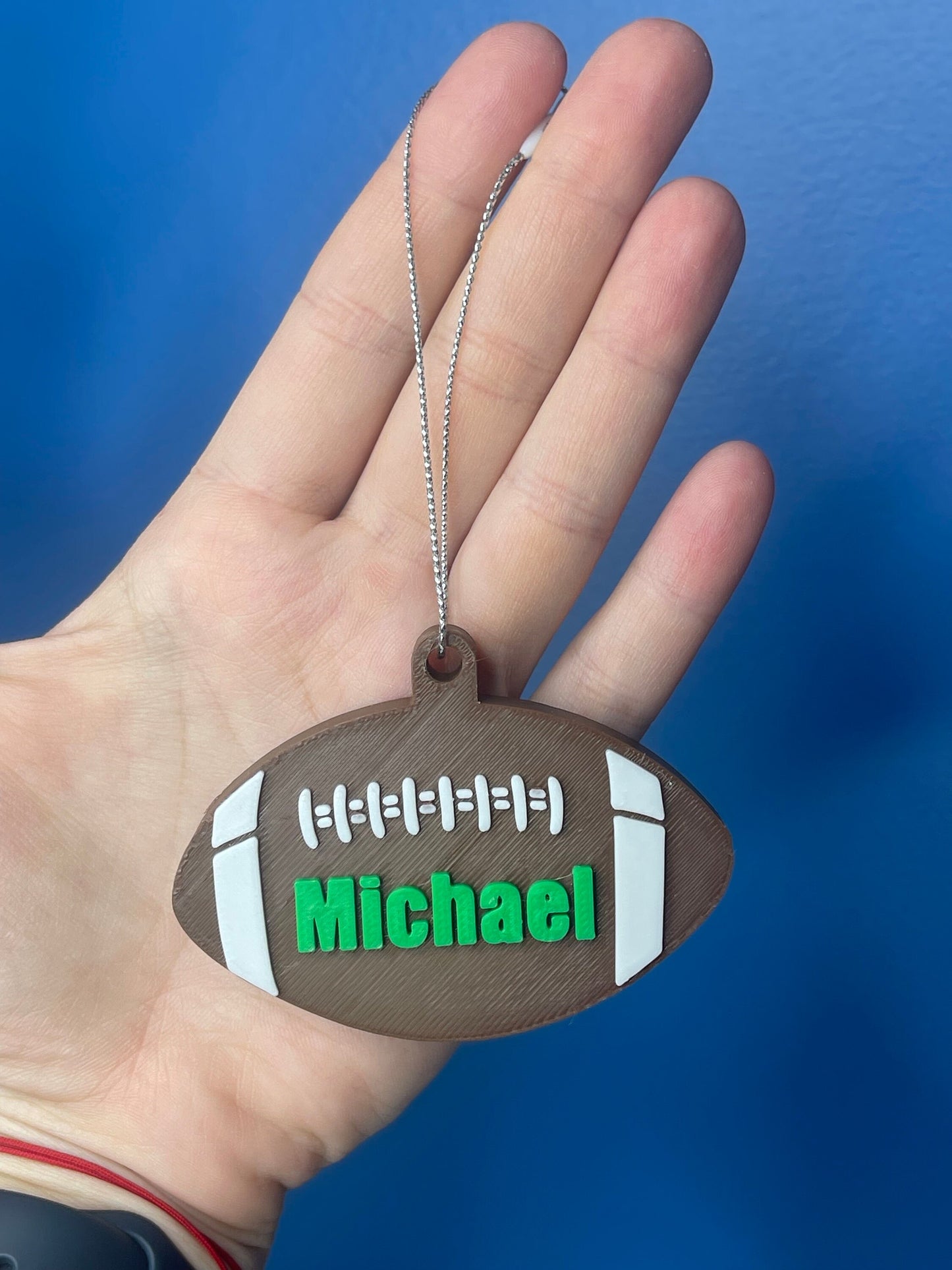 Personalized Football Name Key Chains| Bag Charms | Football Ornament | Gifts for Friends