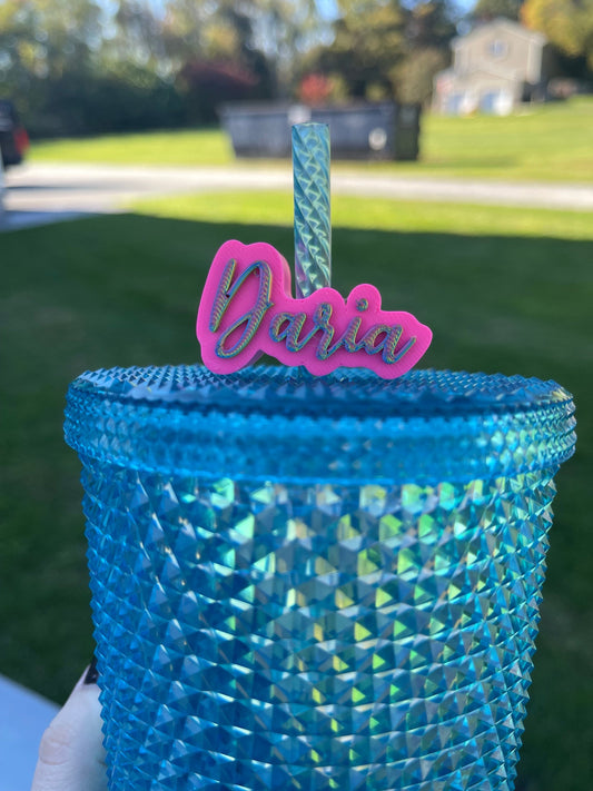 Custom Name Straw Topper | Starbucks Charms | Party Favors