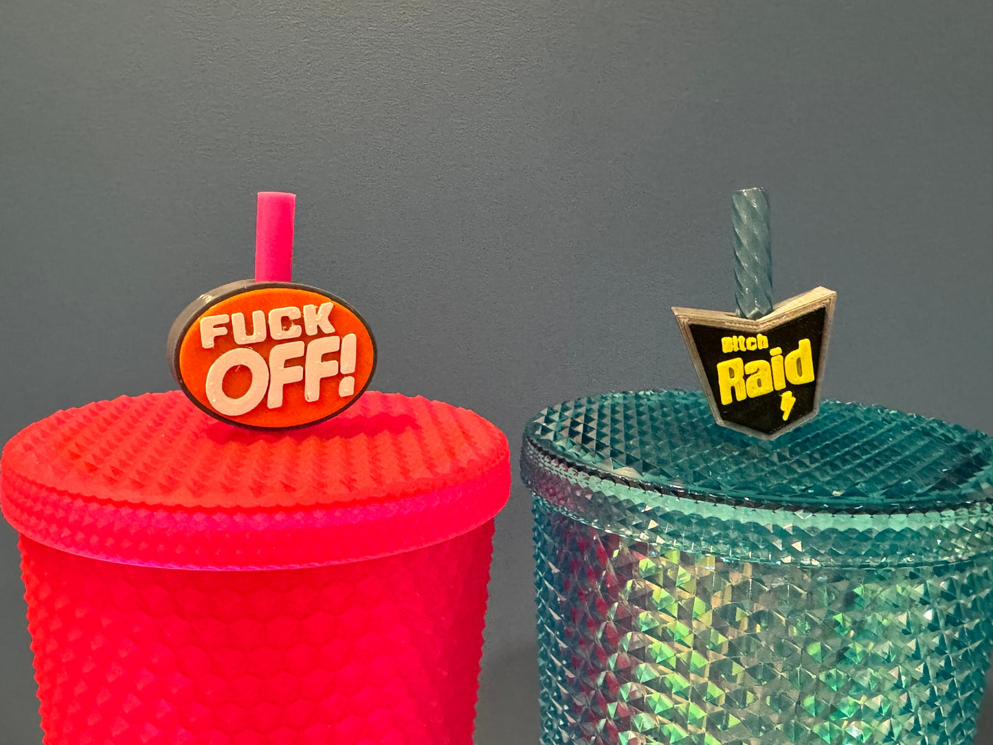 B*tch Raid Straw Topper | Starbucks Charms | Party Favors