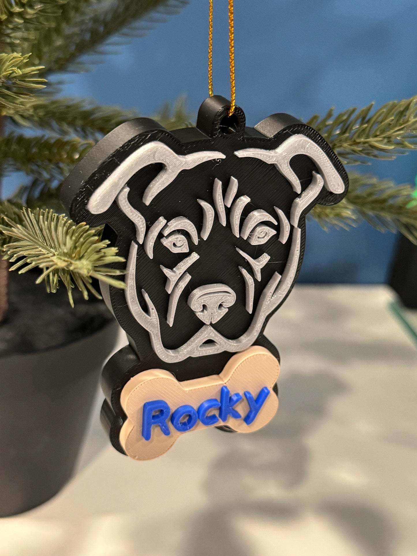 Personalized Pitbull Christmas Ornament | Pitbull Lover Gift | Pitbull Mom | Christmas Gift for Dog Lover| American Pitbull