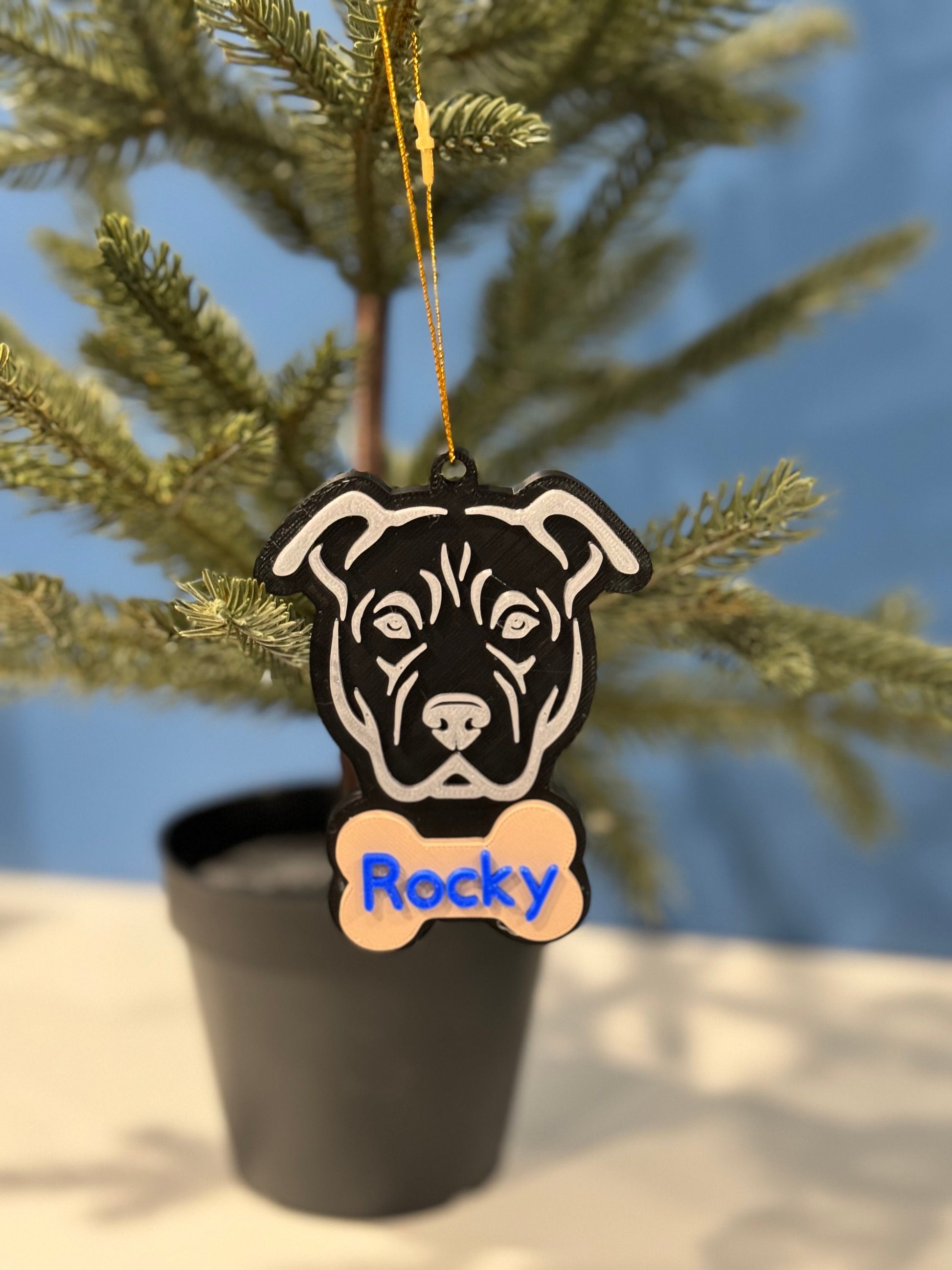 Personalized Pitbull Christmas Ornament | Pitbull Lover Gift | Pitbull Mom | Christmas Gift for Dog Lover| American Pitbull