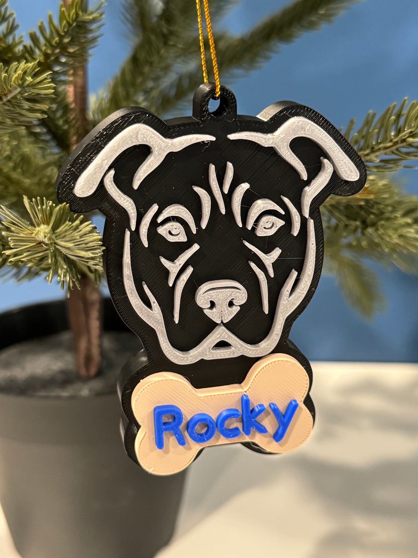 Personalized Pitbull Christmas Ornament | Pitbull Lover Gift | Pitbull Mom | Christmas Gift for Dog Lover| American Pitbull