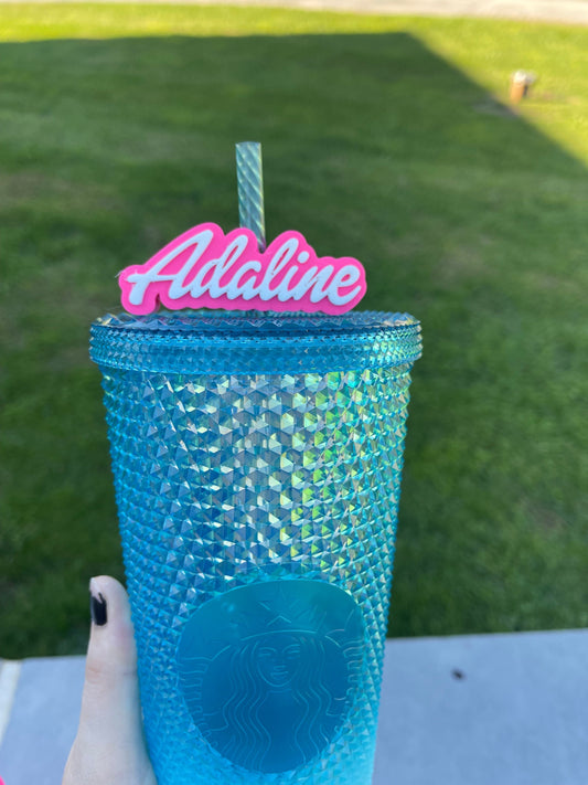 Custom Name Straw Topper | Starbucks Charms | Party Favors