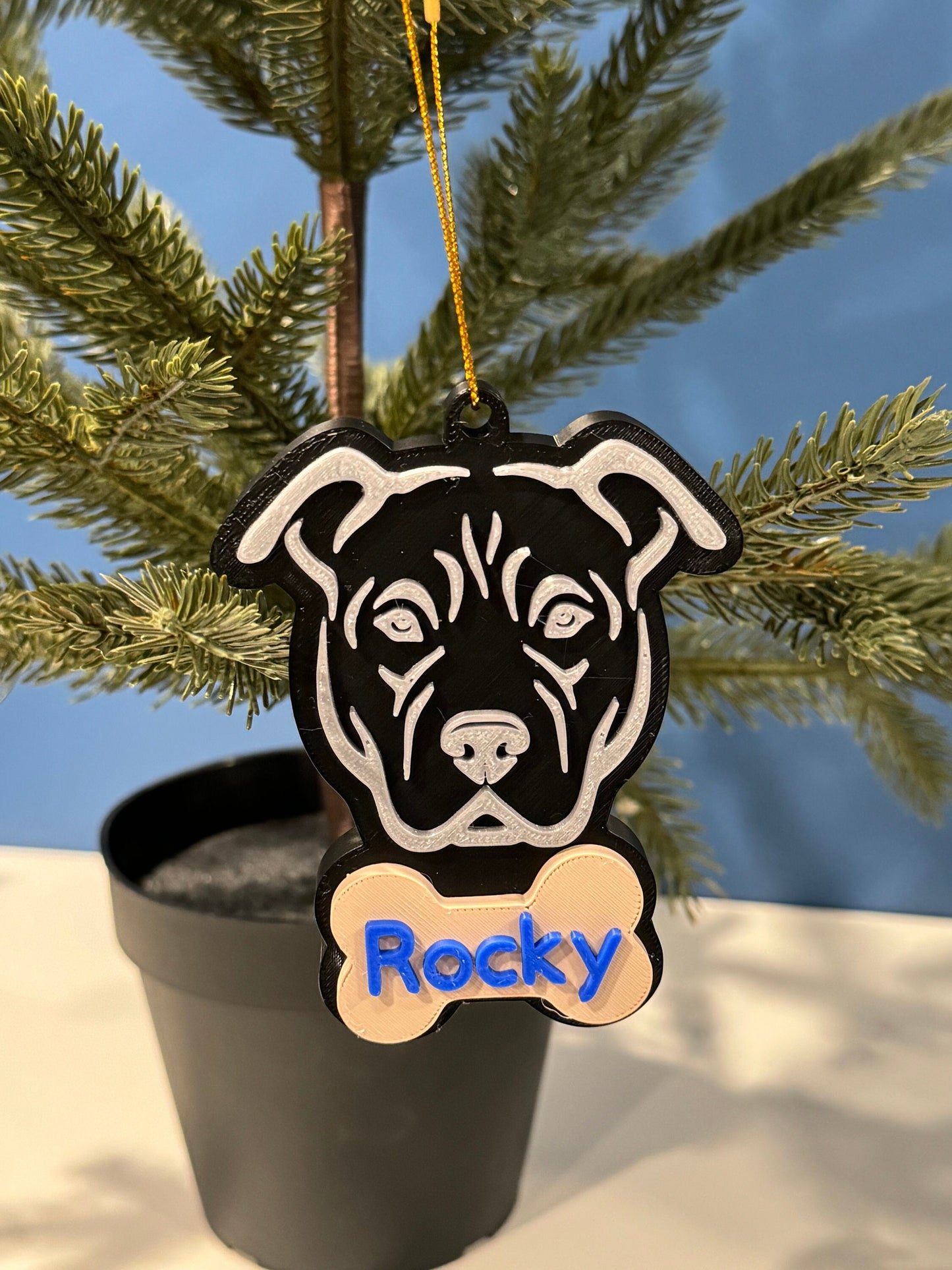 Personalized Pitbull Christmas Ornament | Pitbull Lover Gift | Pitbull Mom | Christmas Gift for Dog Lover| American Pitbull