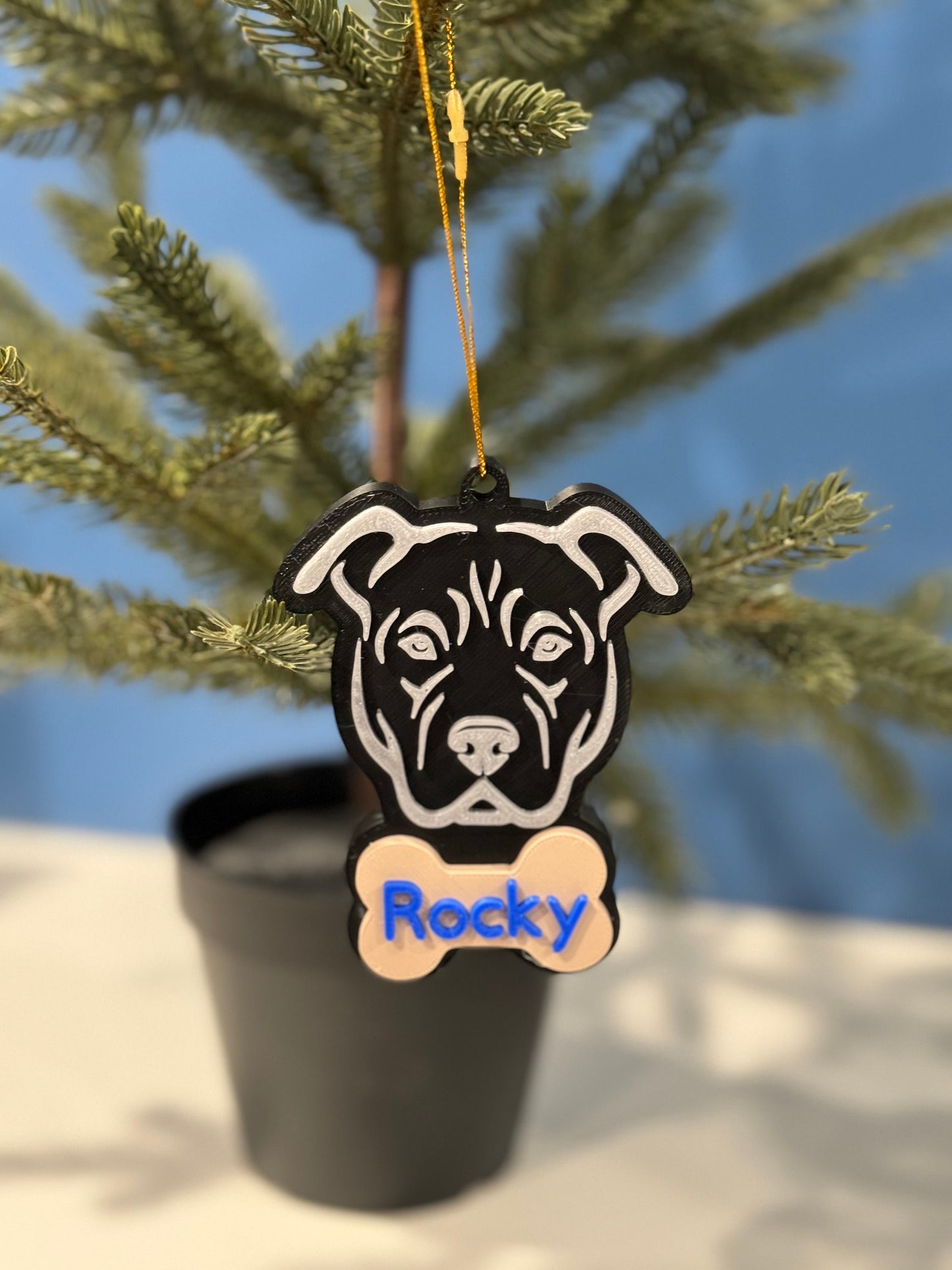 Personalized Pitbull Christmas Ornament | Pitbull Lover Gift | Pitbull Mom | Christmas Gift for Dog Lover| American Pitbull